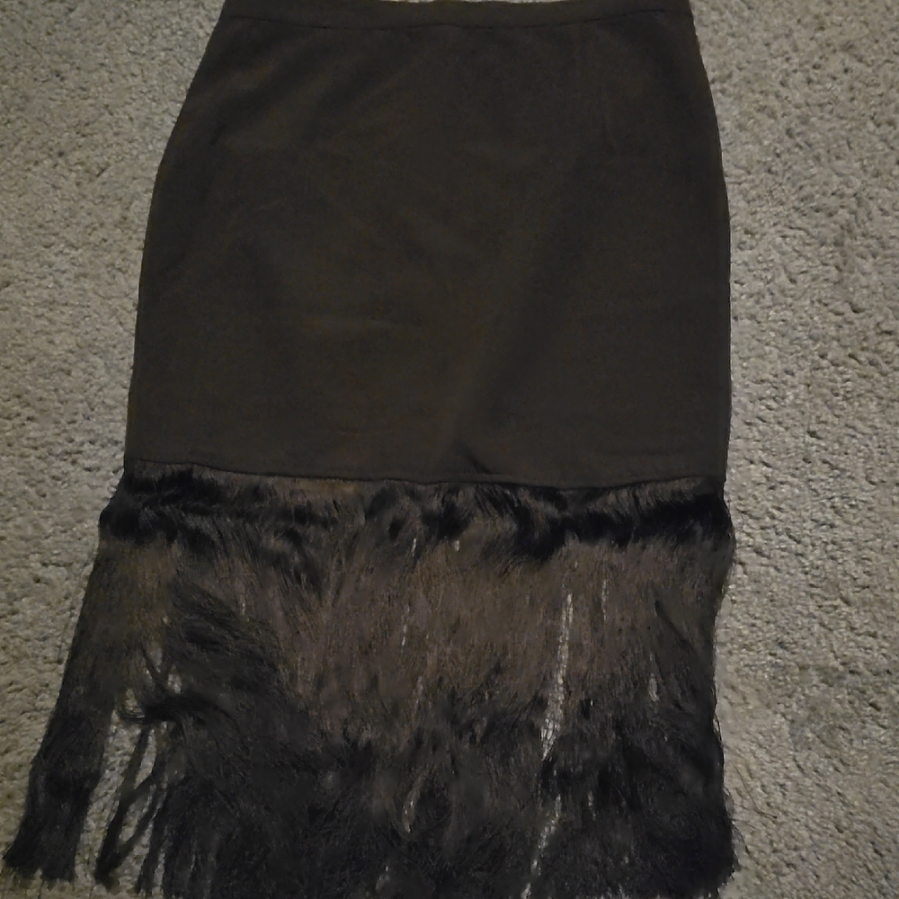 Forever 21 Black Fringe Skirt